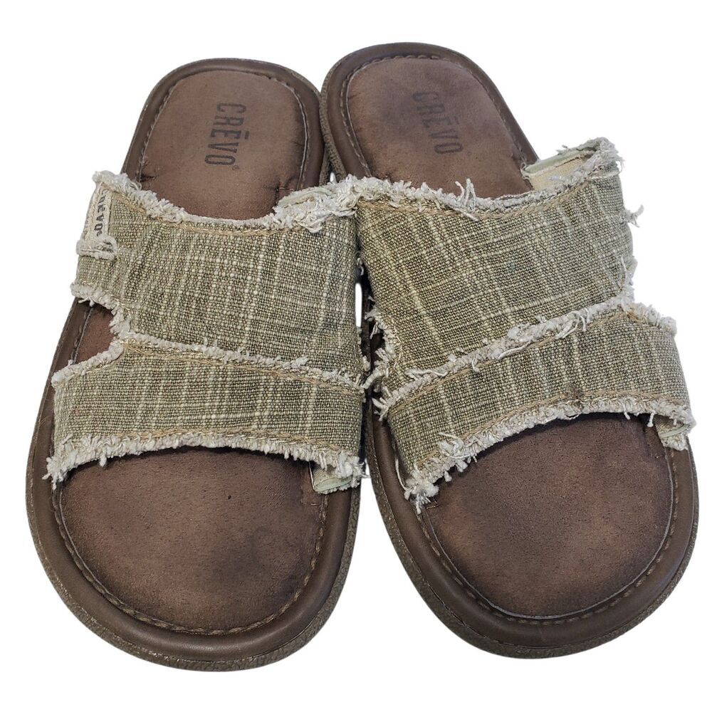 CREVO Fabric Slide Sandals, Size 42 (Men: 9 Wide; Women: 11 Wide)